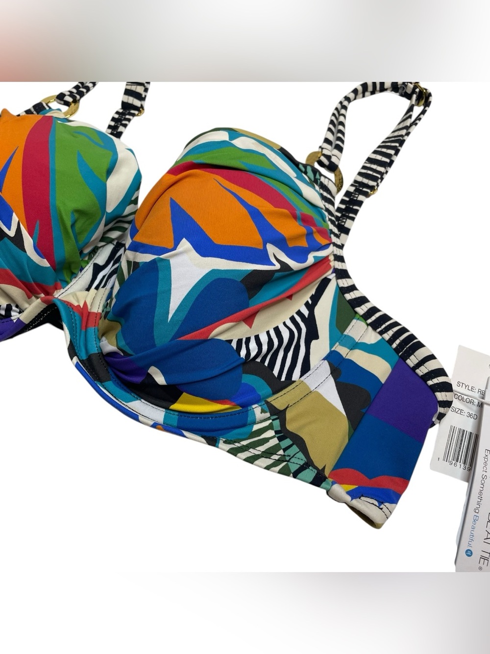Bleu Rod Beattie The Mix Molded Cup Bikini Top 36D New NWT - Picture 4 of 8